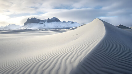snow covered mountains,,
The desert is vast and empty, with sand dunes stretching to the horizon. Pro Photo
