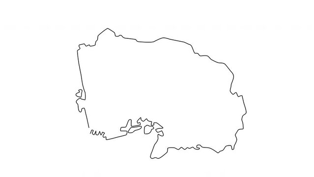 animated sketch map of Toulon in france