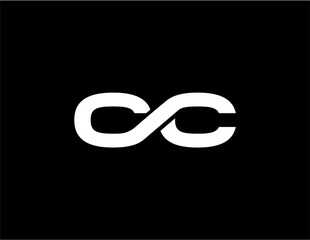 CC Letter Initial Logo Design Template Vector Illustration