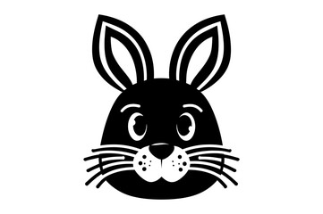 Cute Easter Bunny face template Vector, Easter Bunny Face Kit, cartoon bunny face png, outline bunny face clipart, printable bunny face