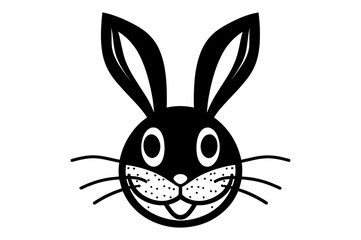 Cute Easter Bunny face template Vector, Easter Bunny Face Kit, cartoon bunny face png, outline bunny face clipart, printable bunny face