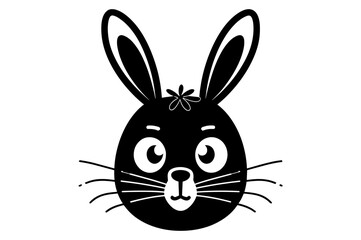 Cute Easter Bunny face template Vector, Easter Bunny Face Kit, cartoon bunny face png, outline bunny face clipart, printable bunny face