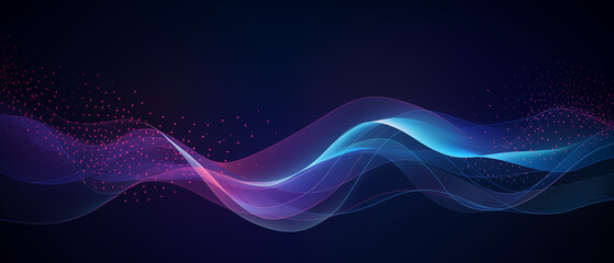 abstract wave particle futuristic technology background