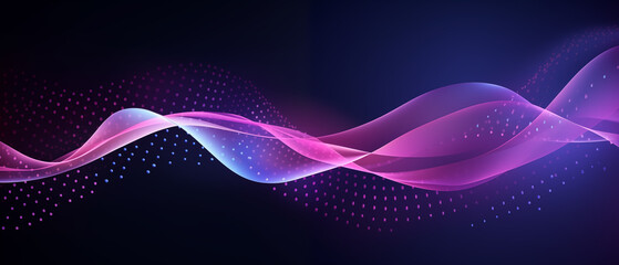 abstract wave particle futuristic technology background