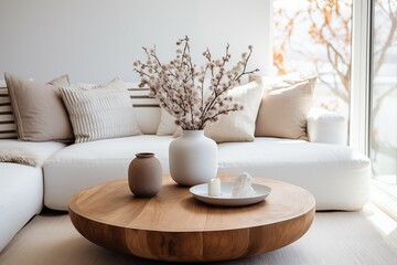 Fototapeta na wymiar Minimal living room in interior concept