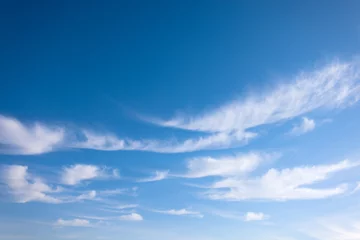 Fototapete Summer blue sky cloud gradient light background. Beauty clear cloudy in sun calm bright winter airy background. Gloomy bright blue landscape in environment daytime horizon view of horizon spring wind © Aleksandr Lesik
