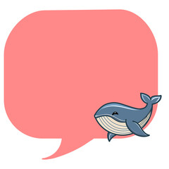 blue whale with speech bubble
