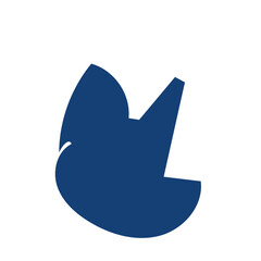 Blue abstract shapes vector 