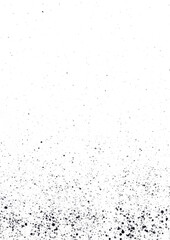 Grunge dot, dust, old, texture overlay pattern on white empty, background a4 poster or banner vector illustration