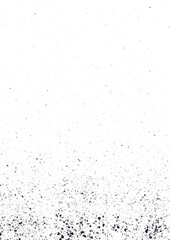 Grunge dot, dust, old, texture overlay pattern on white empty, background a4 poster or banner vector illustration