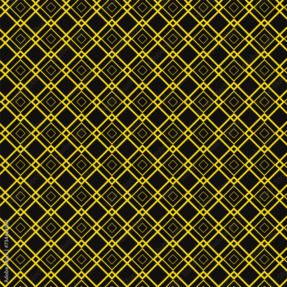 Poster abstract seamless repeatable yellow rectangle pattern on dark.