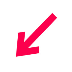 Obraz premium red down arrow 