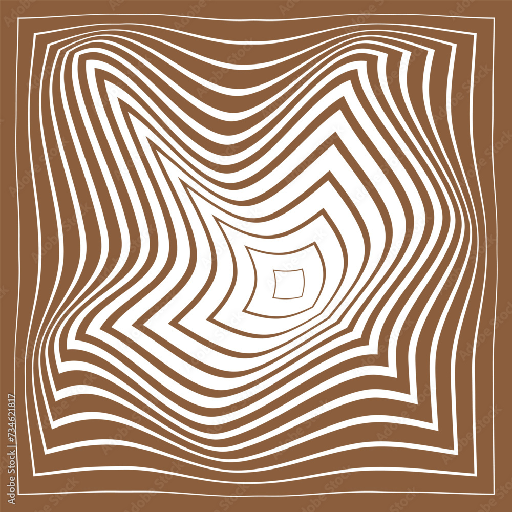 Poster abstract seamless repeatable brown rectangle blend wave line.