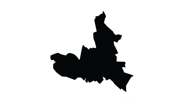 animation that forms a map of Dijon in france