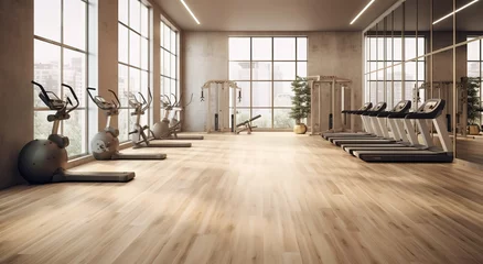 Fotobehang gym exercise room © candra