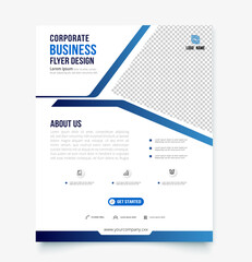 Corporate business flyer design template.