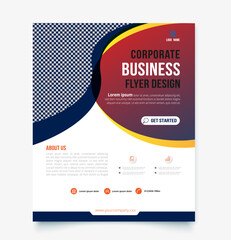 Corporate business flyer design template.