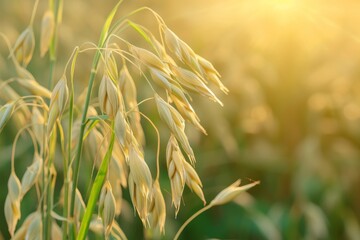 Closeup image of a spike made of oats