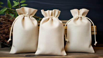 Light Fabric Bags Made of Natural Fabric