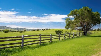 Fototapeta na wymiar country white farm fence