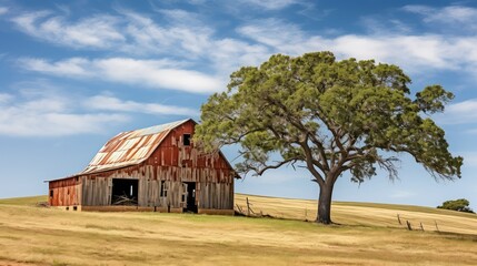 country texas barn - obrazy, fototapety, plakaty