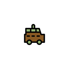 Taxi Car Travel Filled Outline Icon