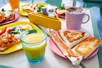 tasty breakfast on the table