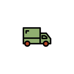 Car Delivery Vehicle Filled Outline Icon