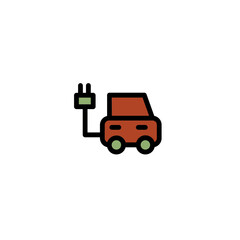 Car Service Electric Filled Outline Icon