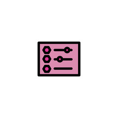 Car Setting Gear Filled Outline Icon