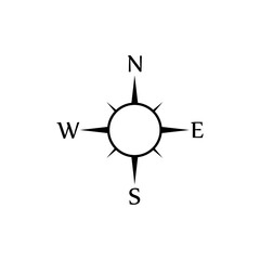 compass icon on white background	