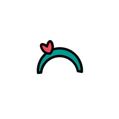 Headband Hair Fashion Filled Outline Icon