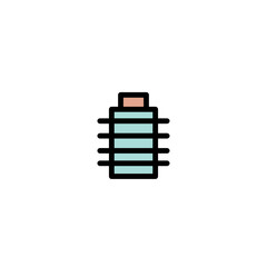 Hair Roll Roller Filled Outline Icon