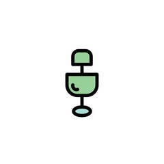 Hair Sink Wash Filled Outline Icon