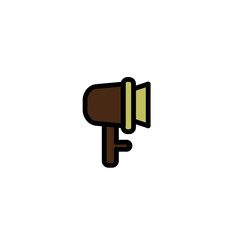 Curly Hair Device Filled Outline Icon