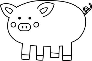 farm animal doodle cartoon