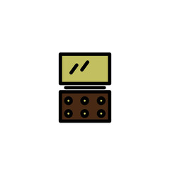 Eyeshadow Beauty Hair Filled Outline Icon