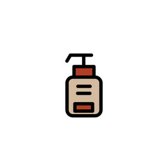 Cosmetic Hair Bottle Filled Outline Icon