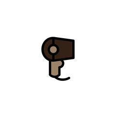 Blow Dryer Hair Filled Outline Icon