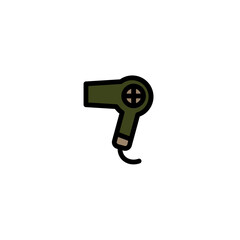 Blow Dryer Hair Filled Outline Icon