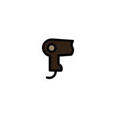 Blow Dryer Hair Filled Outline Icon