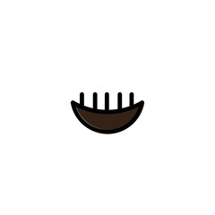 Salon Brush Hair Filled Outline Icon