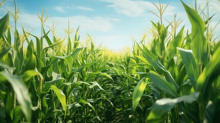 Obraz premium farm corn growing