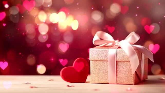 Valentine's event scene with beautiful decorations, animated virtual repeating seamless 4k	