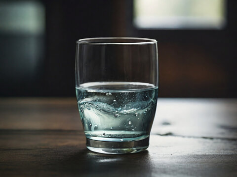 Wassergalss wasser spritzend	
