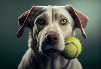 dog tennis player. Generative AI
