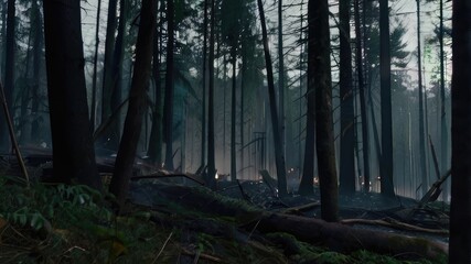 Obraz premium morning in the forest