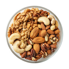 Assorted Nuts elegantly arranged in a glass bowl