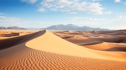 Fototapeta na wymiar Desert landscape with sand dunes stretching far