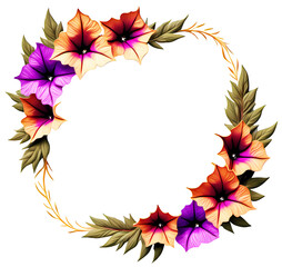 Gorgeous flowers border decorative floral flowers clear PNG with transparent background.
